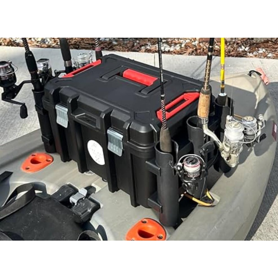 Fishing Kayak Rod Holder - Kayak Fishing Crate - 6 Integrated