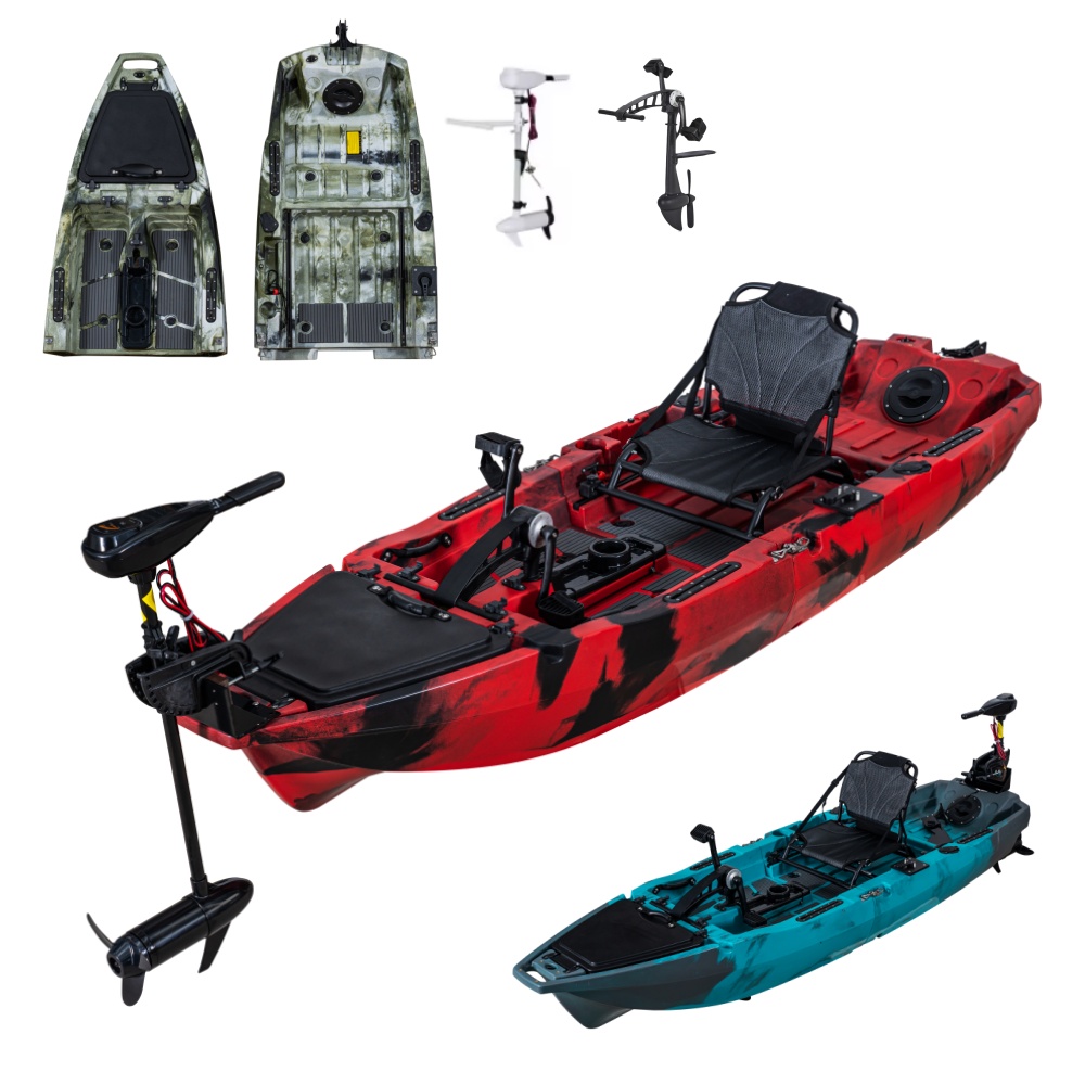 Fishing Kayak Pedal Drive - Super Lightweight 10ft Modular Kayak HDPE