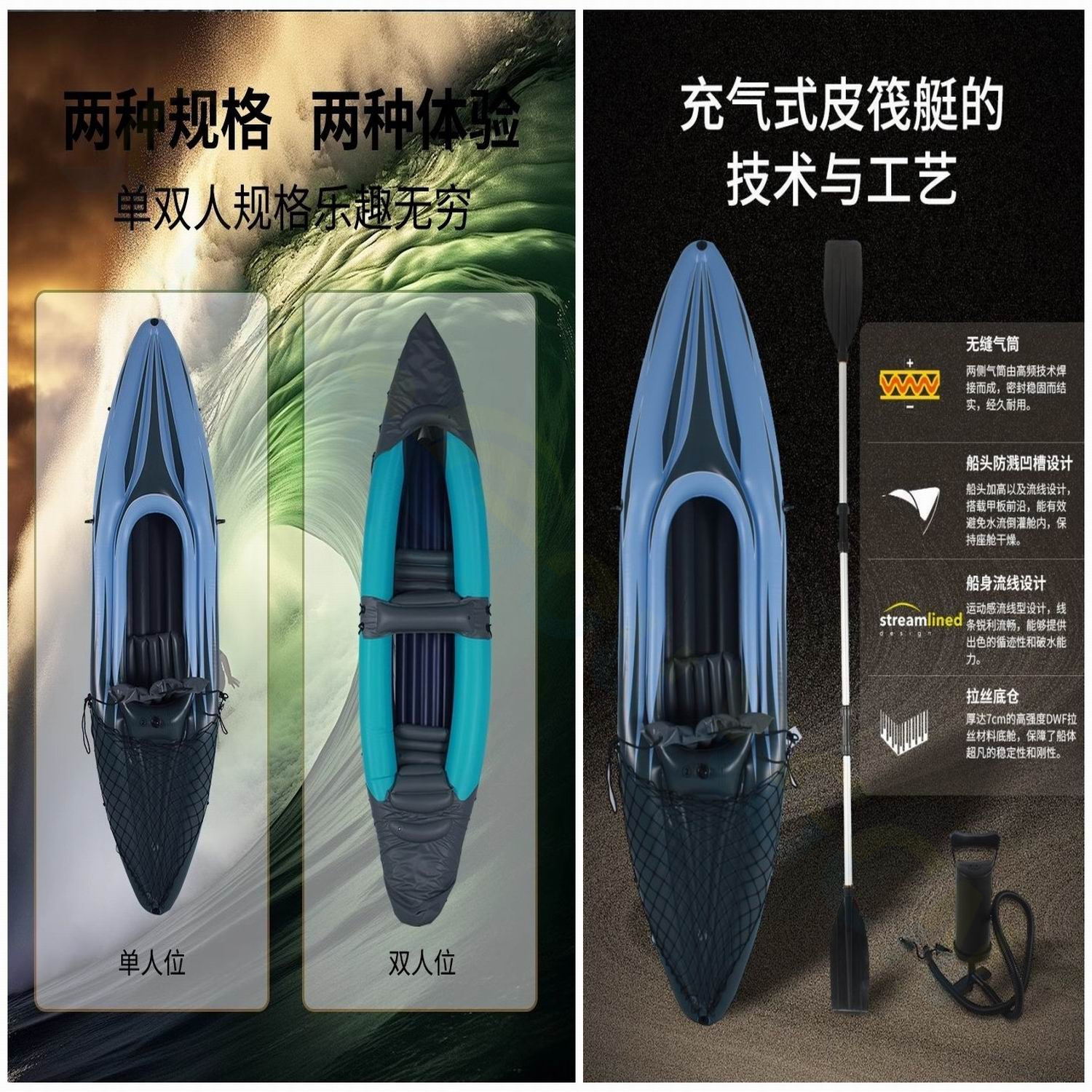 PVC Inflatable Kayak Canoe 1 P – обзор и цена Fishing Kayak Inflatable