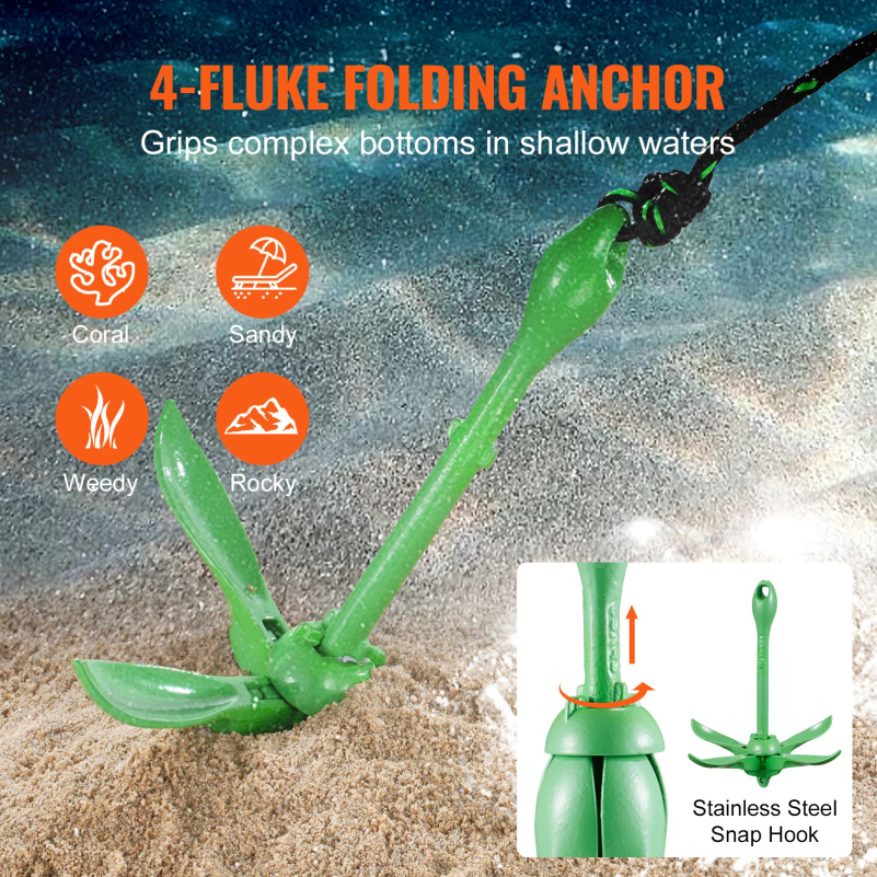 Kayak Anchor Kit 3.5 lb Paddle – обзор и цена Fishing Kayak Anchor
