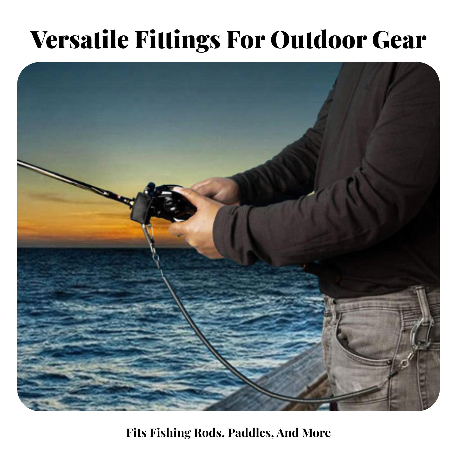 Retractable Rod Leash Adjustab – обзор и цена Fishing Kayak Paddle Leash