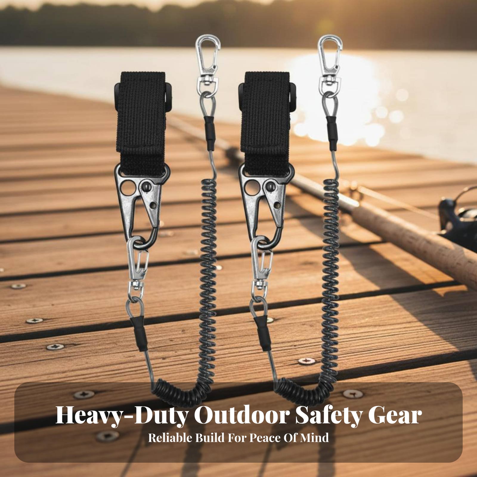 Retractable Rod Leash Adjustab – обзор и цена Fishing Kayak Paddle Leash
